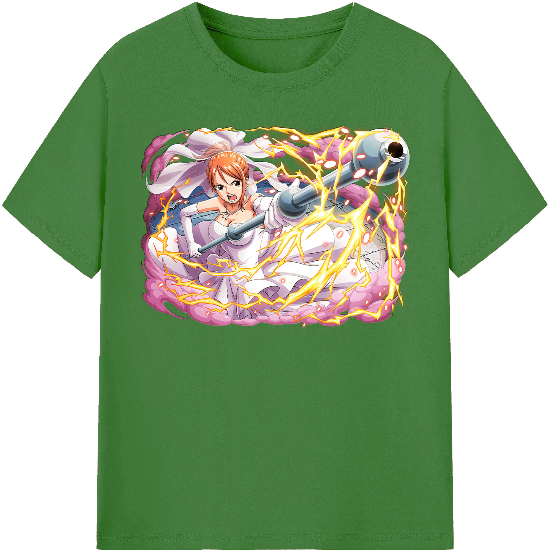 （画像用） ワンピース ナミ ONE PIECE Nami レディースカジュアルプリントTシャツ（綿100％）